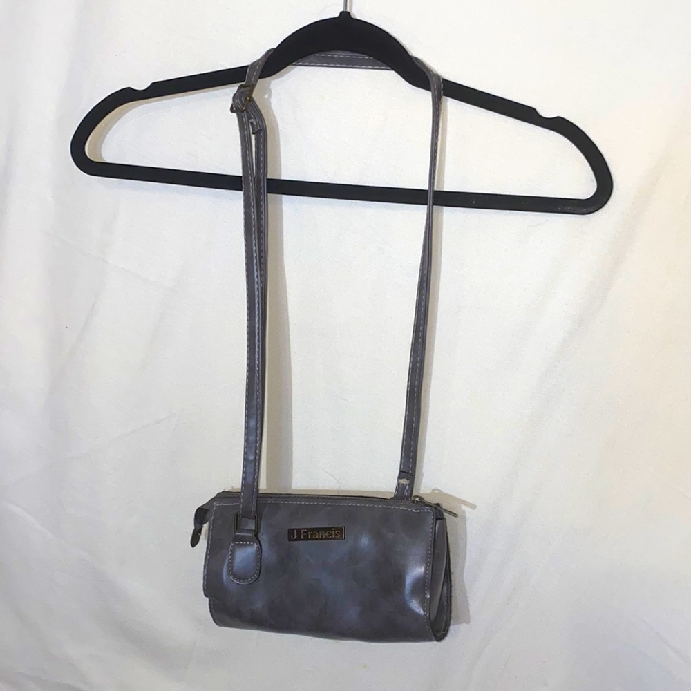 J. Francis Mini Crossbody Dusty Purse, Adjustable Strap, Faux Leather